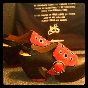 John Fluevog Platform Slingback Heel, size 7.5